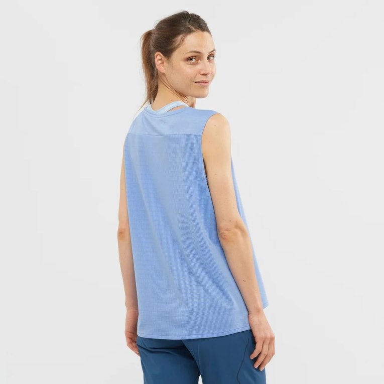 Light Blue Salomon Outline Summer Women's Tanks | PH 62738P